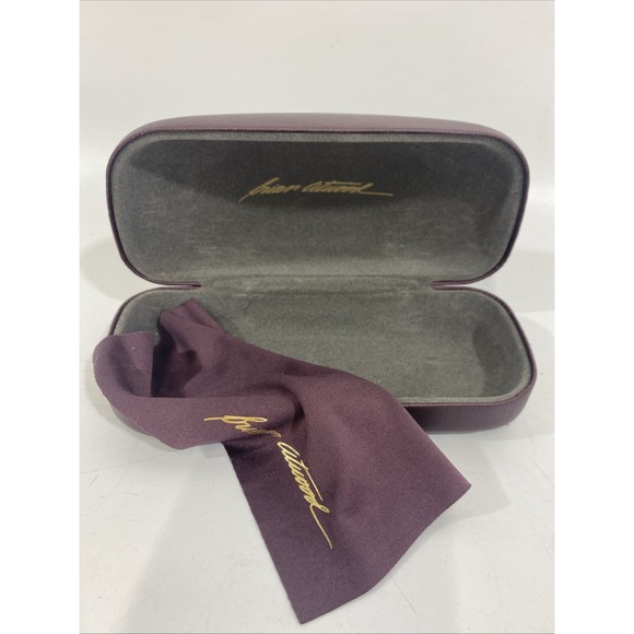 Brian Atwood Purple Round Rimless Rhinestone Sunglasses with Case